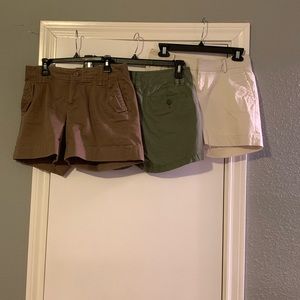 Three pairs of Khaki Shorts! Great for the summer!